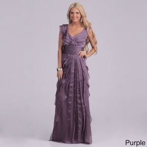 Adrianna Papell Purple Maxi Dress